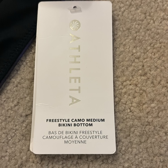 NWT Athleta Camo Conscious CropBikini Top D-DD Freestyle Bottom Swimsuit - Picture 5 of 10